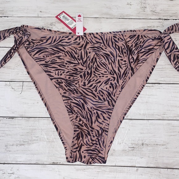 Xhilaration Other - Xhilaration Bikini Bottom Womens XL Pink Zebra Mauve Animal Swim High Waist XL
